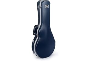 Crossrock CRA860MFBL F-style Mandolin Case with Backpack Straps, ABS Molded Hardshell in Blue