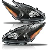 WFLNHB Headlight Assembly Replacement for Prius 2012-2015 Black Headlights Driver and Passenger Side 81130-47520 81170-47520