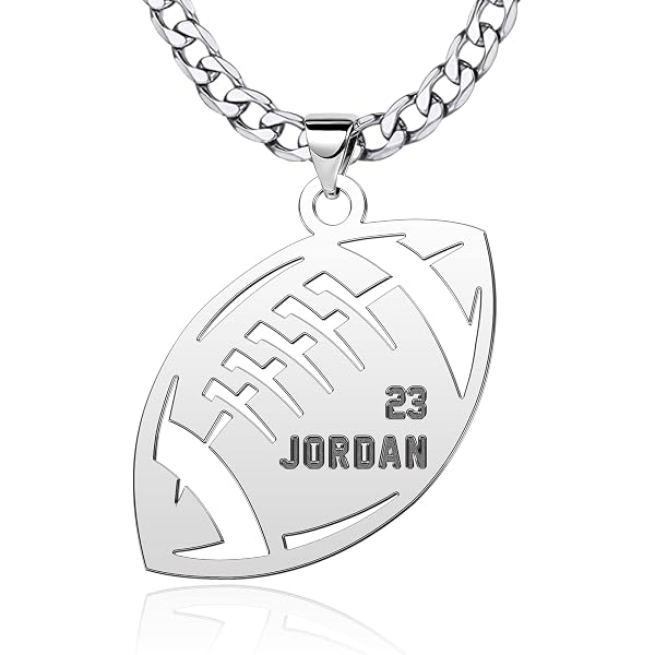 RWQIAN Baseball Number Necklace - Stainless Steel Jersey Number Pendant Chain (Choose 0-99) For Baseball Fans - View #3
