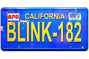 Celebrity Machines | Blink 182 | Vanity Plate, Stamped Aluminum, Metal Decorative Tag, Corrosion Resistant, Quality Novelty S