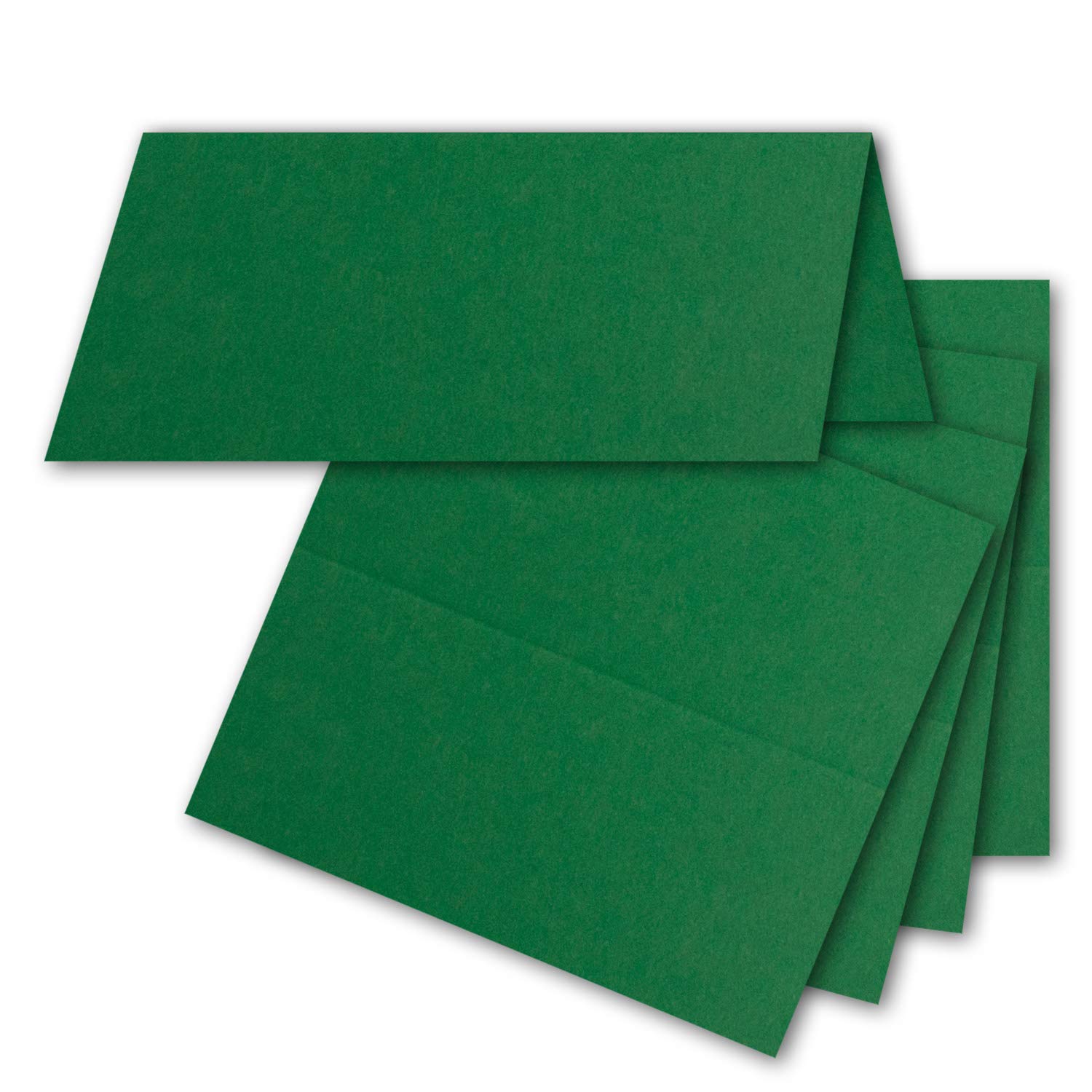 FarbenFroh by GUSTAV NEUSER 25x place cards in dark green (green) 4.5 x 10 cm blank double cards as place cards and name cards for weddings and parties