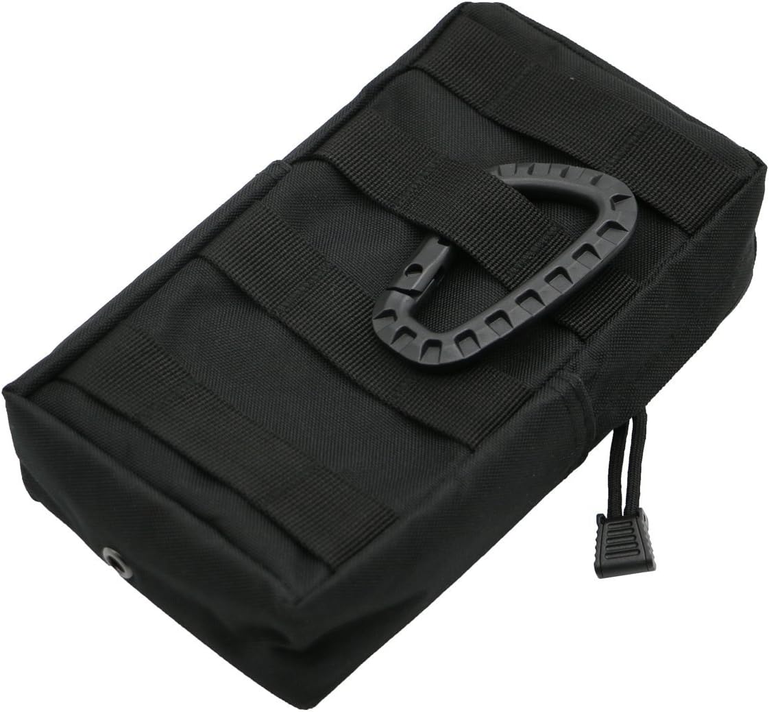 LefRight Black Tactical Molle Carabiner Accessory EDC Pouch Bag Belt Loop
