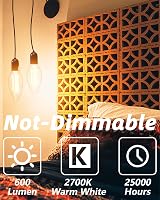 Vanke E14 LED Bulb 2700K 4W 600 Lumen 40W Equivalent 2 Pack view 6