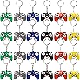 NSBELL 24PCS Video Game Controller Keychains in 6 Colors Video Game Party Controller Handle Key Ring Game Controller Keychain for Video Game Party Favors Birthday Baby Shower