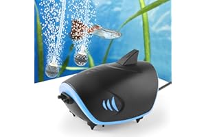 HITOP 3W 4W Powerful Aquarium Air Pump, 80GPH 110GPH Adjustable Aquarium Aerator, Quiet Air Pump for Fish Tank Oxygenation up