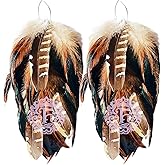 Fashmorous Dangle Earrings for Women Fashion Nature Feather Boho Style Lightweight Statement Jewelry, Fashion Nature-Inspired Design