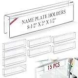 Kathfly 15 Pack Clear Acrylic Cubicle Name Plate