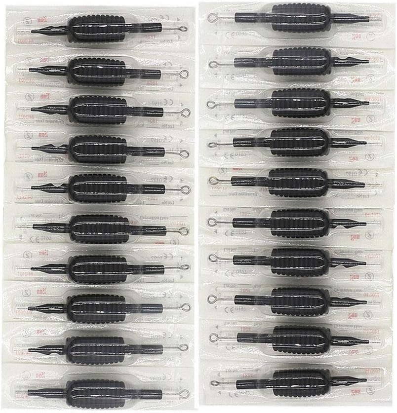 Tattoo Needles and Tubes Combo - Unihubys 20PCS Tattoo Needles with Disposable Tubes Grips,Mixed Size 3RL 5RL 7RL 9RL 5RS 7RS 9RS 5M1 7M1 9M1 Used for Tattoo Machines Tattoo Kit Tattoo Supplies