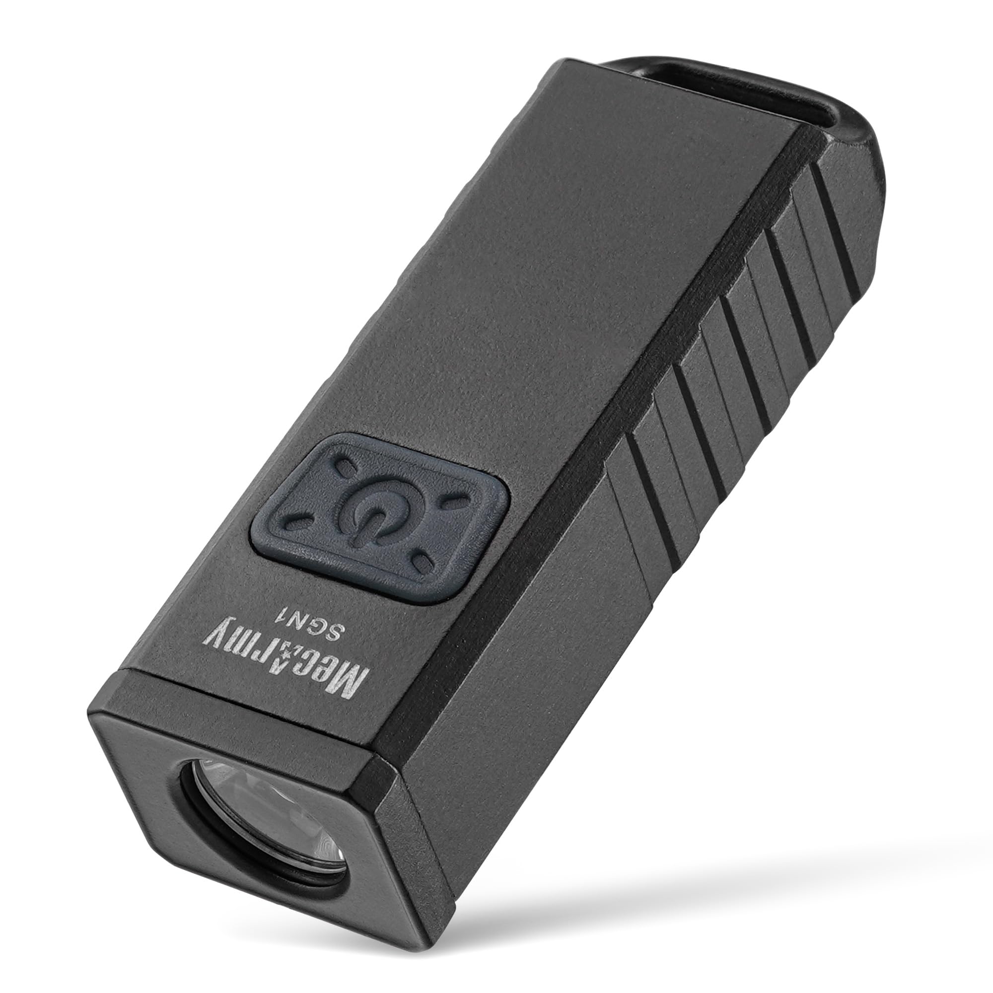 MecArmy SGN1 Mini USB Rechargeable Keychain EDC Flahlight, XP-G2 S5 LED with 530 Lumens, Four Lighting Modes Plus One Strobe Zinc Alloy EDC Keychain Light for Everyday Carry (Black)