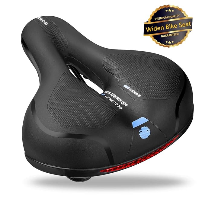 SGODDE Comfortable Bike Seat Replacement Wide Bicycle Saddle Memory