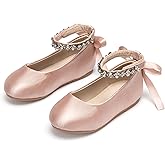 Otter MOMO Toddler Little Girls Princess Shoes Mary Jane Ballerina Flats Flower Girl Dress Shoes