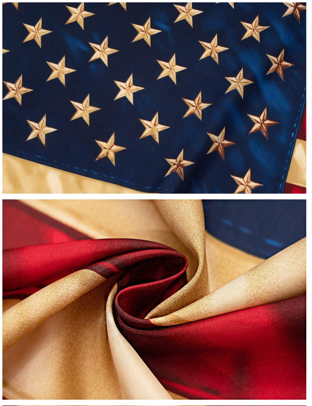 Vintage Flag Tea Stained American Flags 3x5 ft Outdoor United States Primitive Decoration Stained Tea Dye Aged Historical Banner Indoor Brass Grommet : Garden & Outdoor