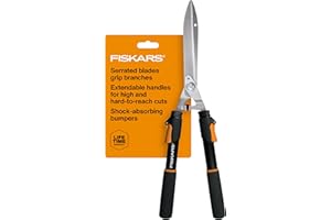Fiskars 25-33 Inch Power-Lever Extendable Hedge Trimming Shears (9169)