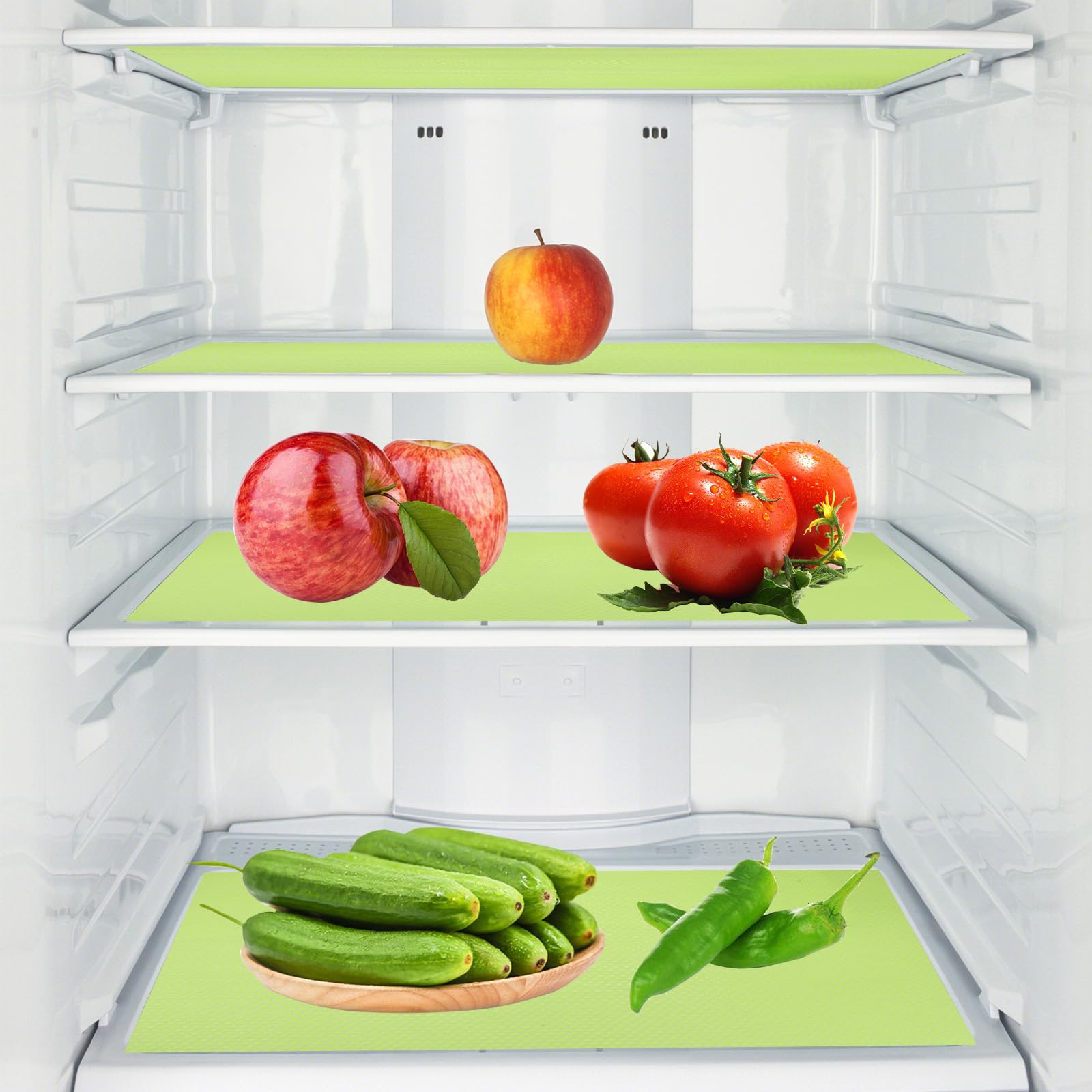 Polly Online Refrigerator Liners Washable Refrigerator Mats Kitchen Silicone Refrigerator Pads Place Mats 5PCS/Set