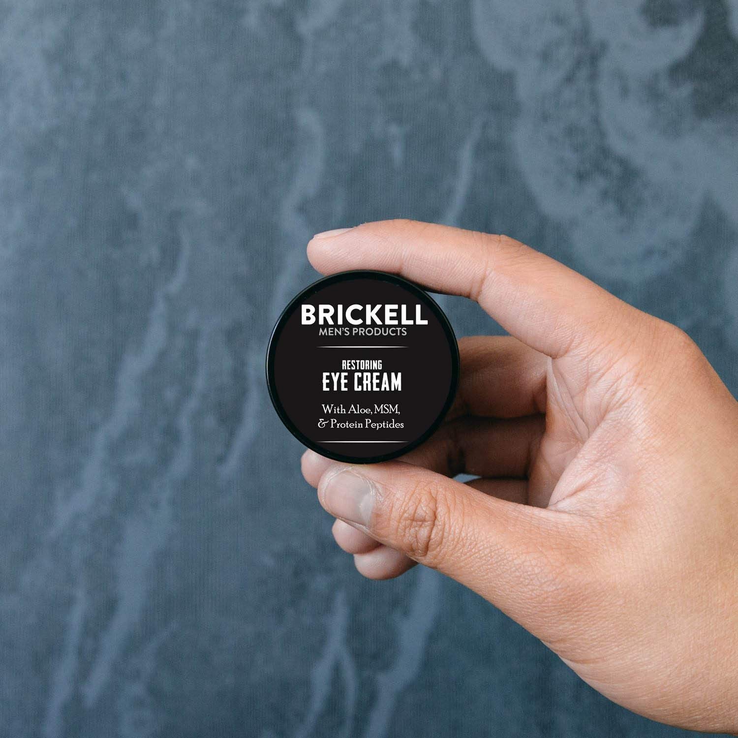 Brickell Men's Restoring Eye Cream for Men, Natural and Organic Anti Aging Eye Balm To Reduce Puffiness, Wrinkles, Dark Circles, Crows Feet and Under Eye Bags, .5 Ounce, Unscented: Beauty