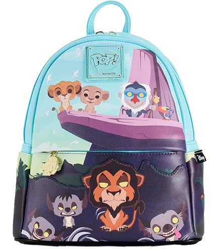 Loungefly Lavender Lion King Character Cardholder with Gold Zipper Amazon.com: Loungefly Pop Disney Lion King Pride Rock Zip  main image 3