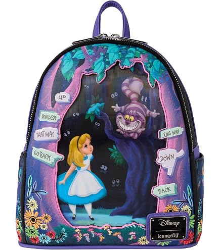 Amazon.com | Loungefly Disney Alice in Wonderland Alice & Flowers Mini Backpack — BoxLunch Exclusive MULTI NONE