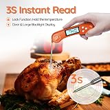 DOQAUS 3s Instant Read Meat Thermometer Backlit LCD Foldable Probe view 3