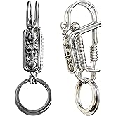 Handmade Metal Keychains Keyring Key Chain Ring Clip Holder Organizer for Home Car Keys Key Finder Women Men