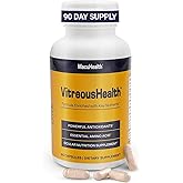 Macuhealth VitreousHealth Evidence-Based Eye Supplement - Ocular Nutrition | 90 capsules, with Zinc, Grape Seed Extract, with Citrus Aurantium Fruit Extract, L-lysine - Promotes Clearer Vision