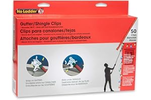 No Ladder 50 Count Gutter and Shingle Clips by Dyno Seasonal Solutions, Clear