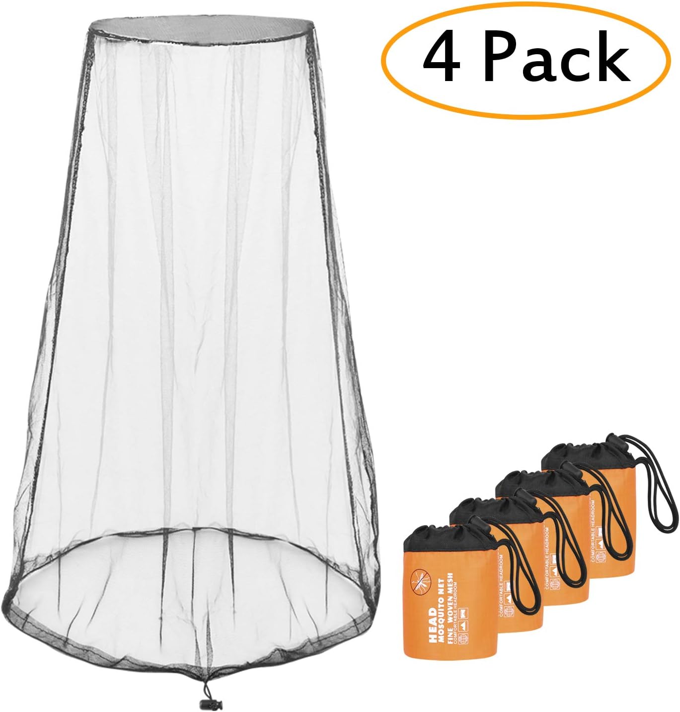 Dami Mosquito Head Net Face Netting 4 Pack Bug Face