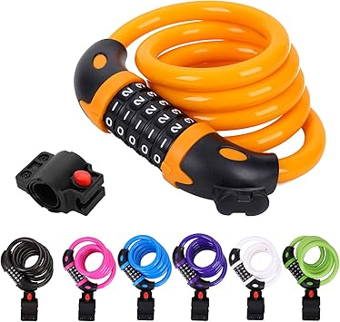 orange bike lock
