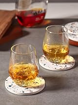 LIFVER Terrazzo Coasters with Holder Set 6 Absorbent Cork Back 4 in view 5