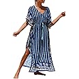 Eddoyee Loose Beach Kaftan Dresses for Women Caftan Swimsuit Cover Up