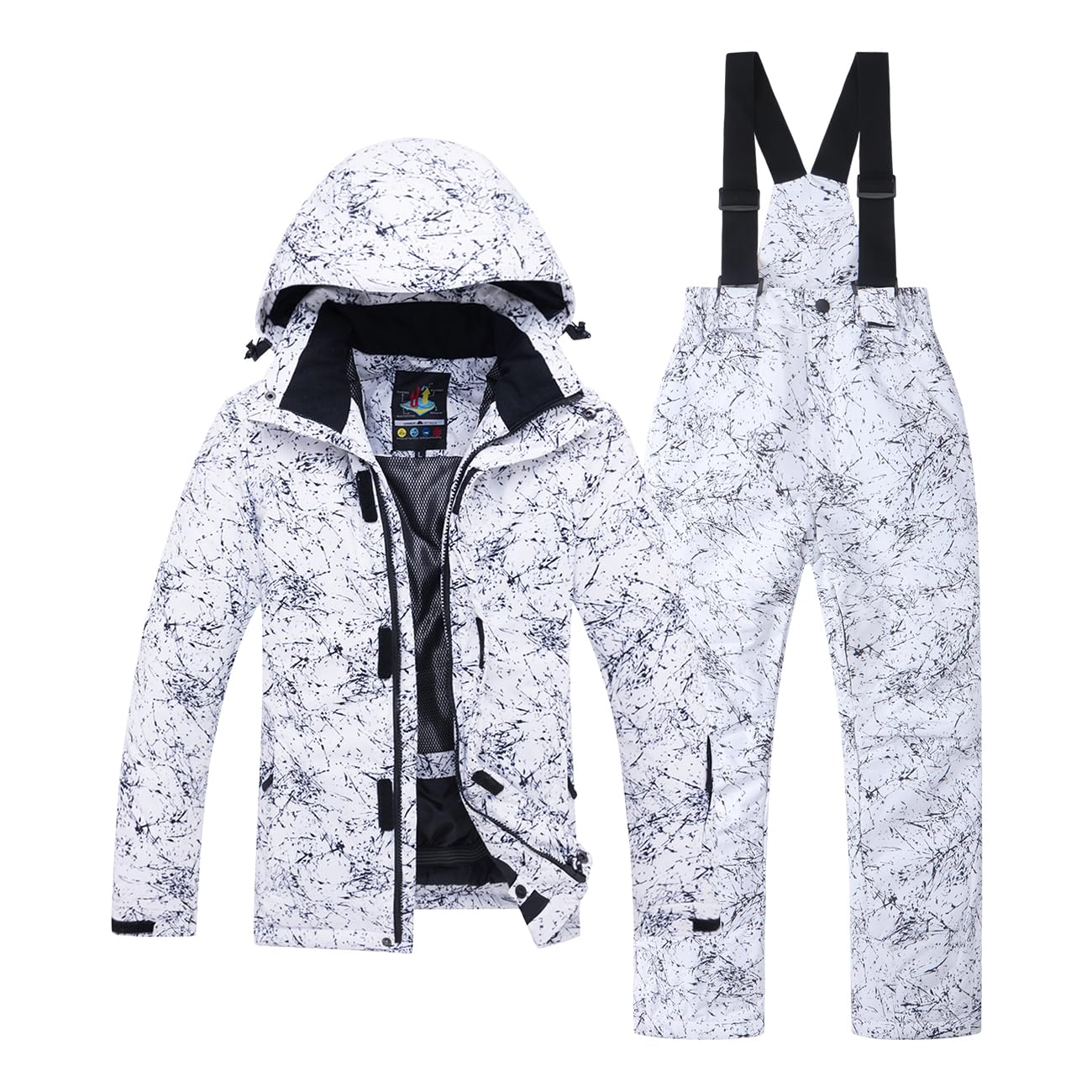 Mokitoni kids winter snowsuit size 14 15 16 boys girls warm snow bibs ...