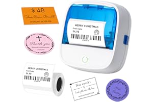 FLYFAR Label Maker Machine with Tape，2 Inch B21 Bluetooth Portable Thermal Label Printer for Small Business，Office, Home，Mini Thermal Sticker Maker with 1.6'' x 1.18'' Label/Roll