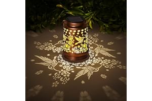 KAAKUUKI Hummingbird Solar Lanterns Outdoor Waterproof Garden Decor, Metal LED Garden Light,for Yard, Patio, Lawn, Tabletop, Pathway, Landscape,Walkway, Terrace, Balcony as Gifts for Mom Grandma Women…