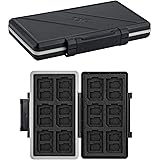 36 Slots Memory Card Case Water-Resistant Anti-Shock Memory Card Wallet for 24 Micro SD SDXC SDHC TF Cards and 12 SD SDXC SDH