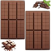 2 Pack Chocolate Bar Mold, Non-Stick Chocolate Molds, Food Grade Silicone Deep Mold for Candy, Snacks, Dubai Pistachio, Knafeh Pistachio and more