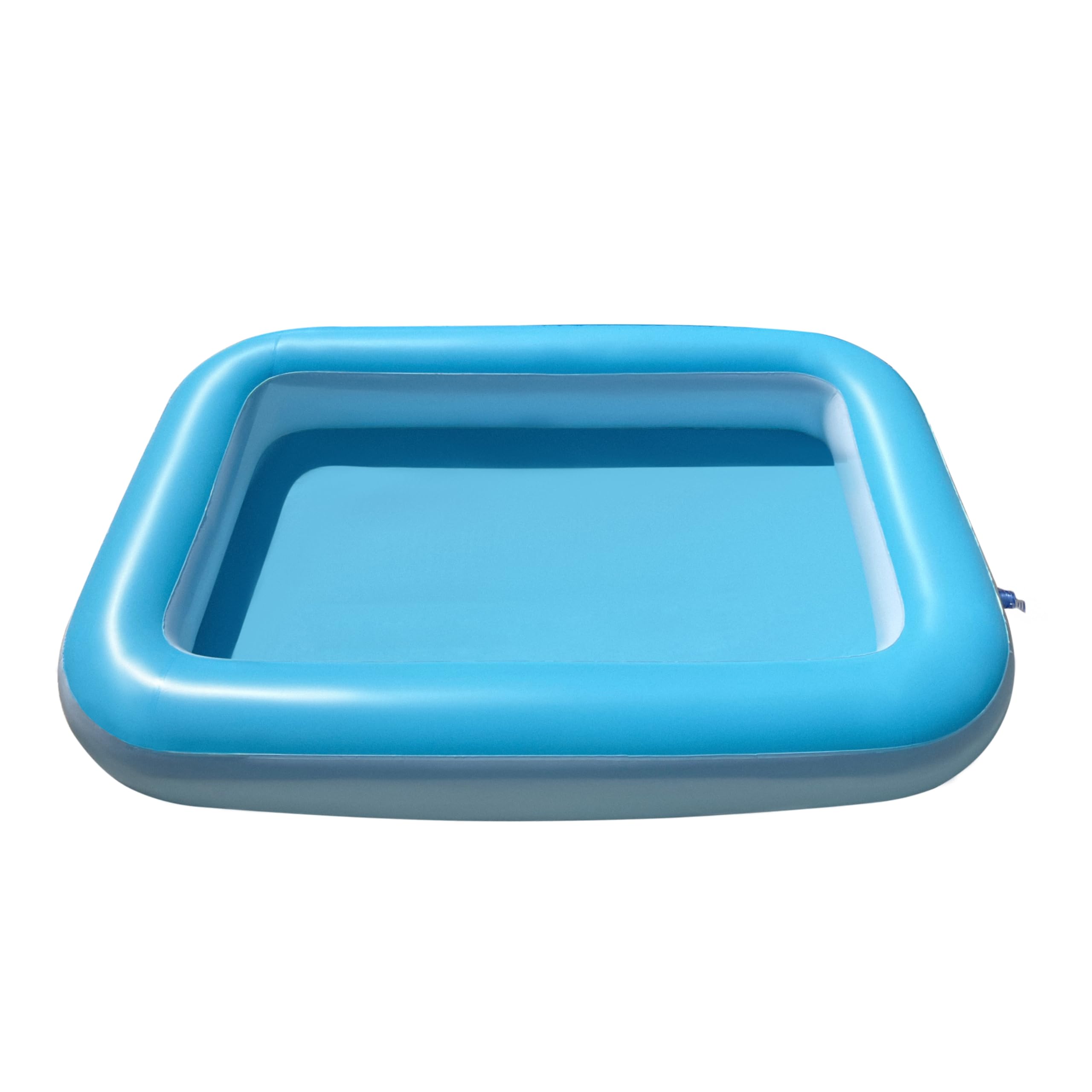 Photo 1 of Inflatable Splash Pool for Kids, Plastic Wading Pools Outdoor, Large Sensory Sand & Water Play Pit for Toddlers, Kiddie Small Swimming Pool with Air Pump, Sand Box Backyard (53"*35"*9")