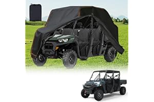 QYMOTO UTV Cover 4-6 Seater Side by Side Heavy Duty Cover with Zipper Fit for Can am Defender Polaris Ranger Crew,General 4,R