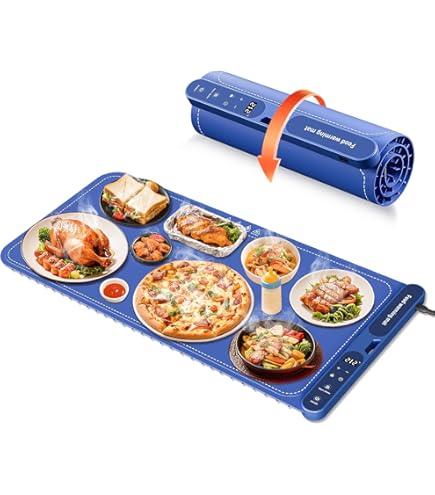 Food Warming Mat 500W Graphene Food Warmer Mat - 6 Temperature Settings With Auto Shut-Off Buffet Warming Tray