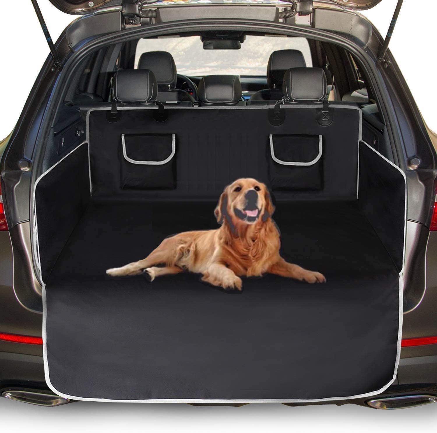 UNIQU Dog Back Seat Cover Protector Waterproof Scratchproof Nonslip Hammock for Dogs Backseat Protection Against Dirt and Pet Fur Durable Pets Seat Covers for Cars & SUVs