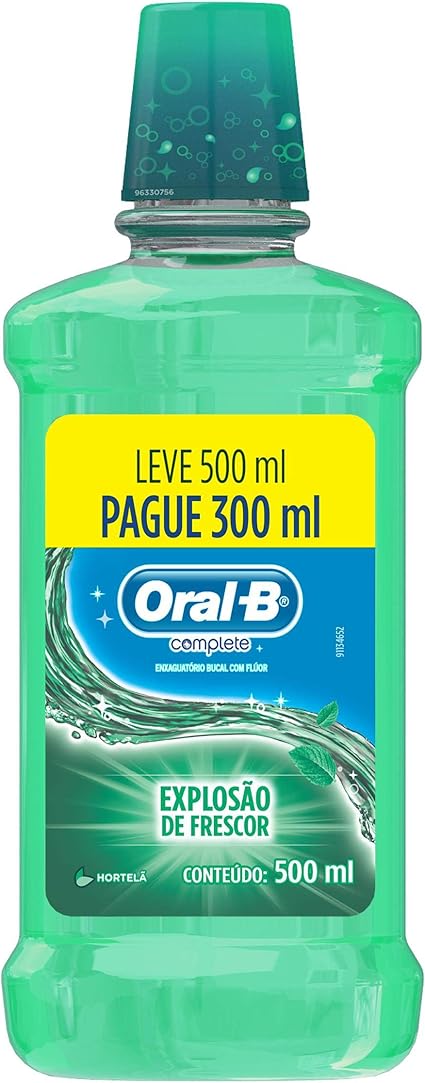 Oral-B Antisséptico Bucal Complete Hortelã, 500 ml