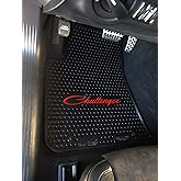 Lloyd Mats Custom-Fit All-Weather Rubber Floor Mats for Dodge Challenger RWD 2011-2023 (2PC - Red Challenger, Black)