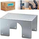 UPVONT Stud Shoes for Triple 2X Studs, 16-Gauge Galvanized Triple Stud Shoes, 6.25" Height, 4.5" Width, Fits Up to 2 3/8" OD 