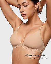 INLYRIC Women's Inbarely Triangle Bralette Plunge