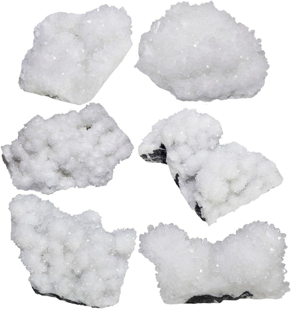 mookaitedecor Natural White Coral Crystal Rock Druzy Crystal Cluster Specimen Room Desk Decor White Crystal for Fish Tank Plant Pot Decor Reiki Healing Crystal Gift Raw Crystals and Gemstones 50-100g - Image 5