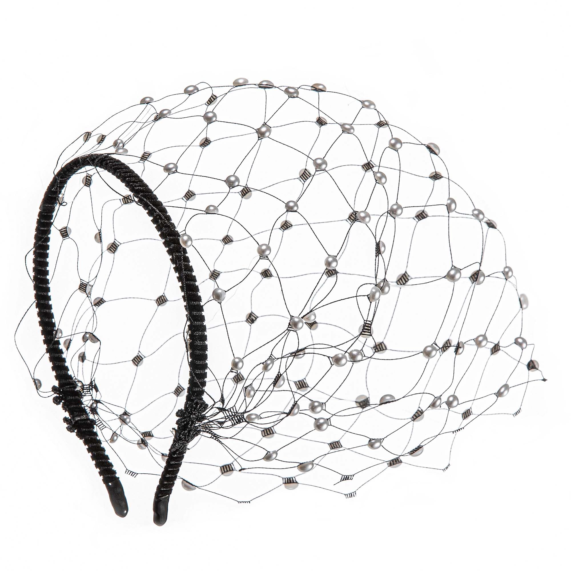 Photo 1 of BABEYOND 1920s Flapper Fascinator Mesh Veil Headband Bridal Wedding Tea Party Fascinator Veil for Women
