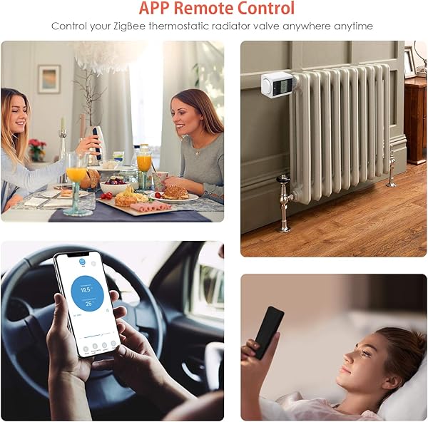 Galapara Programmierbarer Heizkrperthermostat intelligente Heizung Heizkrper Thermostat APP Steuerung kompatibel ist kompatibel mit Alexa und Google HomeVerwendung mit dem ZigBee Gateway