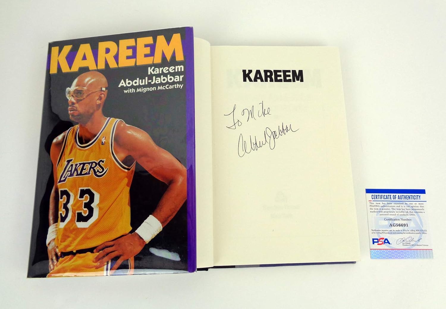 kareem abdul jabbar autographed basketball