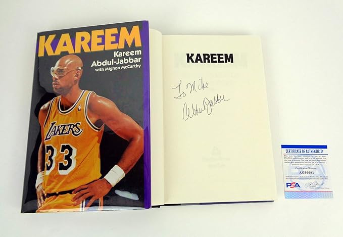 kareem abdul jabbar signed basketball