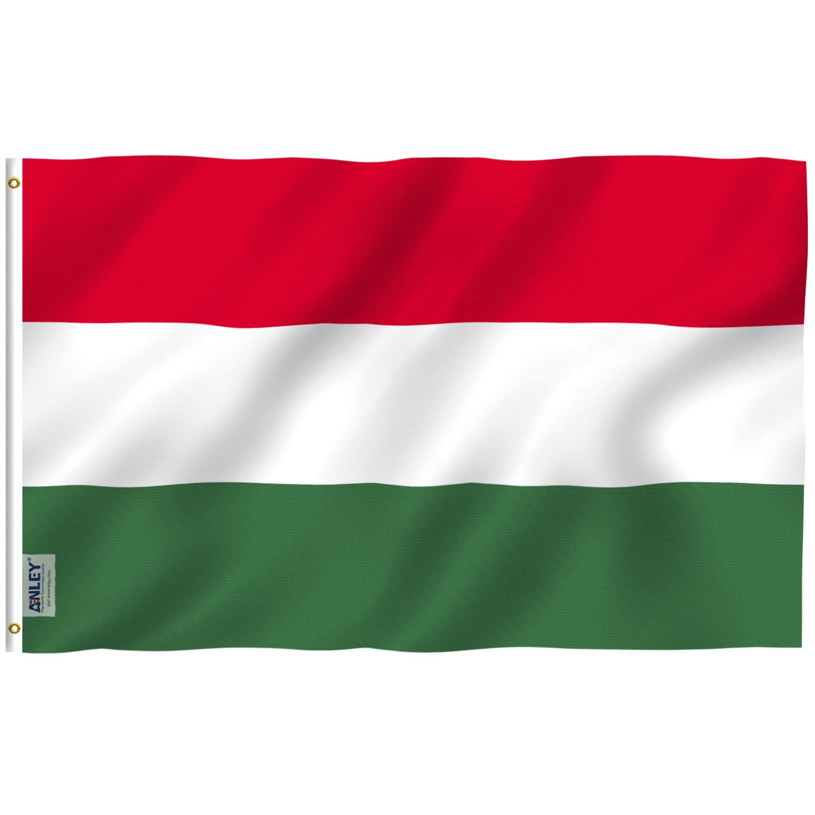 ANLEY Fly Breeze 3x5 Feet Hungary Flag - Vivid Color and UV Fade Resistant - Canvas Header and Double Stitched - Hungarian Flags Polyester with Brass Grommets 3 X 5 FT