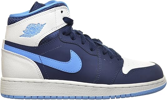 Amazon.com: Jordan Air 1 Retro High BG Big Kids Shoes Midnight Navy/University Blue-White 705300 