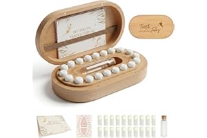 Tooth Fairy Holder - Baby Teeth Keepsake Box for Kids Memory - First Tooth and Haircut Collection Organizer, Unisex